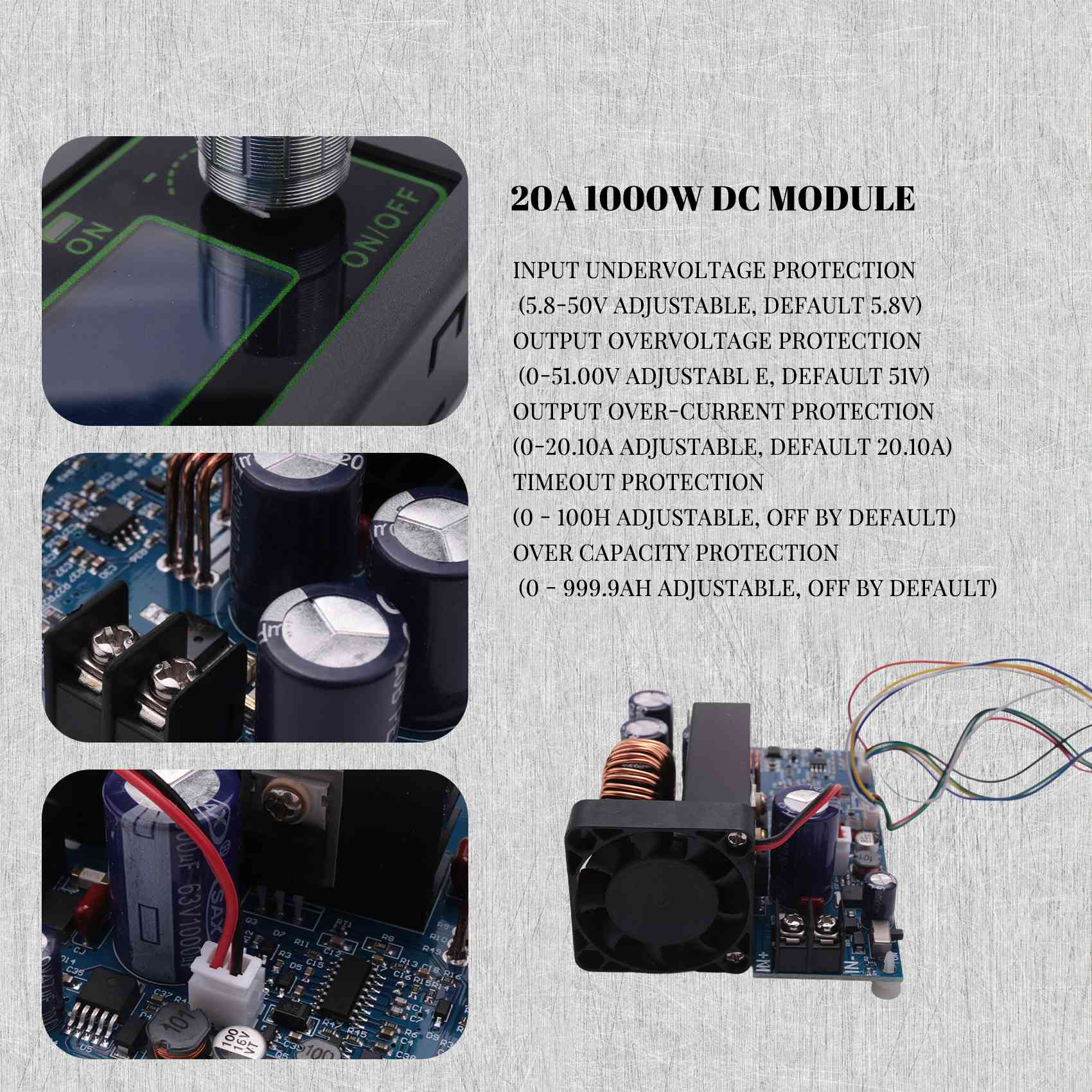 Step Down Dc Power Supply Module 1000W - [NEWA08R] WZ5020L 20A 1000W Convertidor reductor